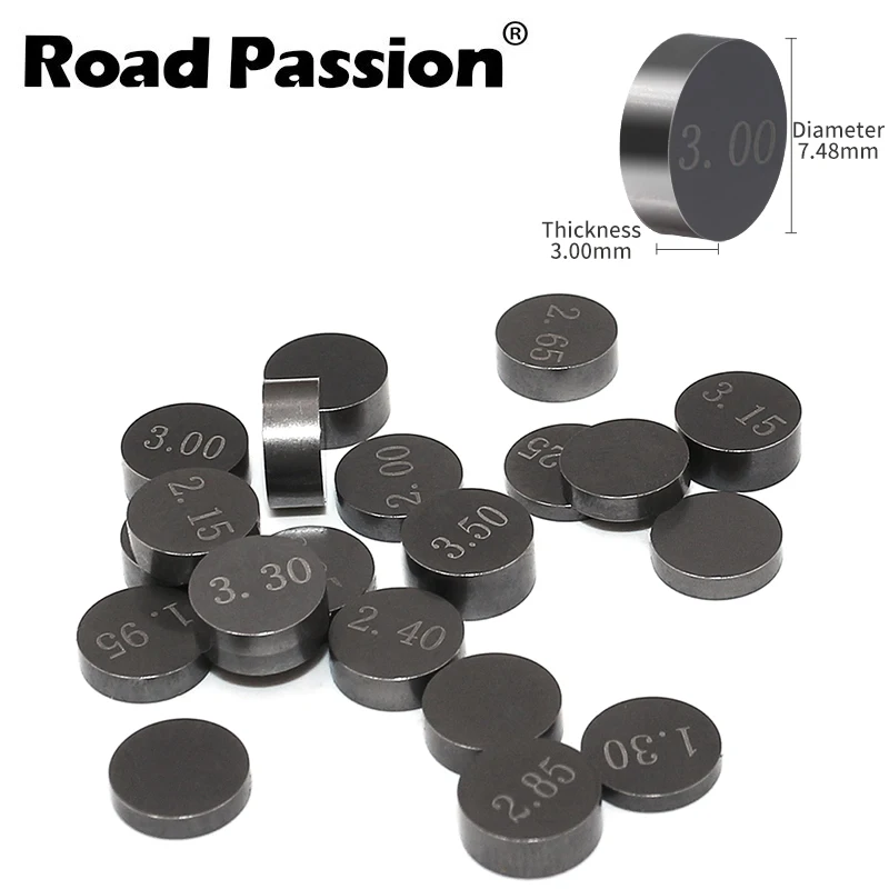 Road Passion 47pcs Motorcycle 7.48mm 7.48 mm Diameter Valve Shims For Kawasaki W650 KX250F KX 250F KLX300R KLE650 EX650 EX250F