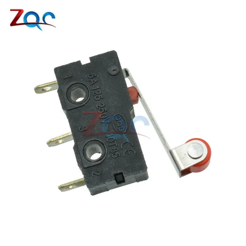 10Pcs KW12-3 Micro Roller Lever Arm Normally Open Close Limit Switch