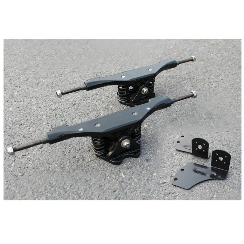 2020 New Black 1 Pair 11inch Electric Skateboard Truck Aluminum Motor Gasket Skateboard Trucks Skate Board Bridge Riserpad