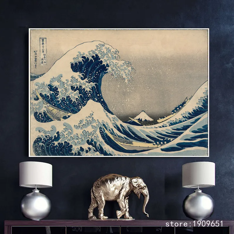 No frame Japan Style float world draw scenery canvas printings oil painting printed on cotton home wall art decoration picture