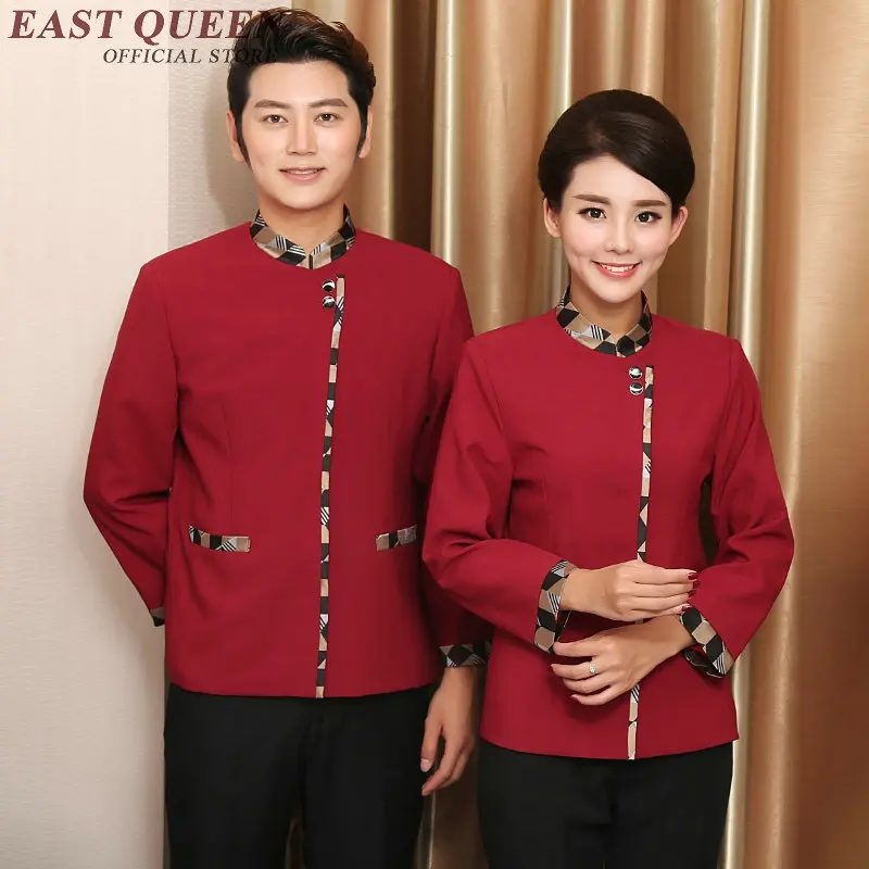 Chinese hotel clothes for waiter hotel cleaner uniform fashion restaurant waiter uniform waiter waitress uniform NN0133