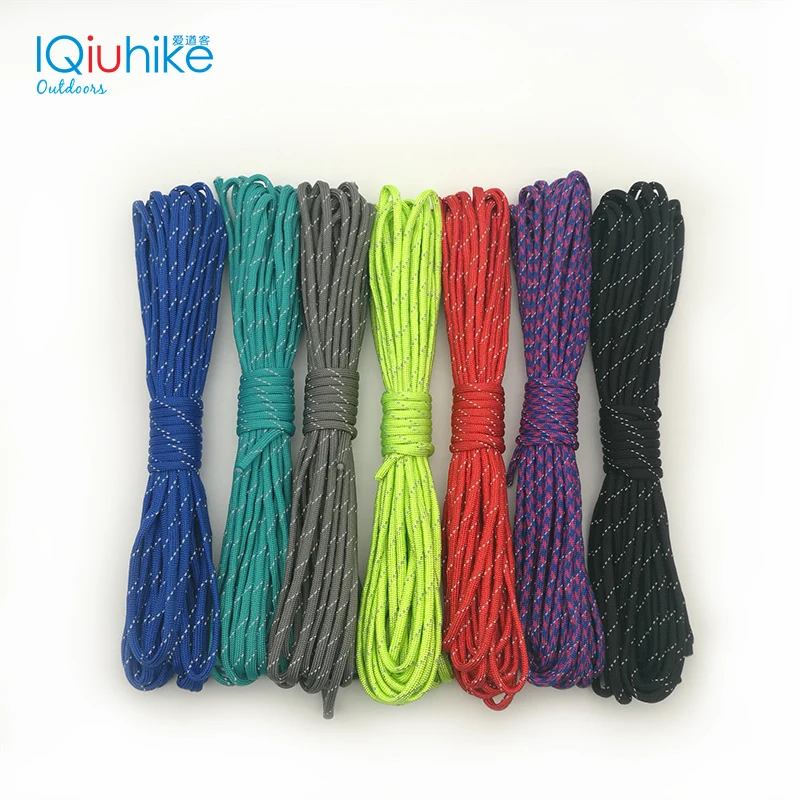 5 Meters Dia.4mm Reflective Paracord 550lb 7 stand Cores Paracord for Survival Parachute Cord Lanyard Camping Climbing Rope