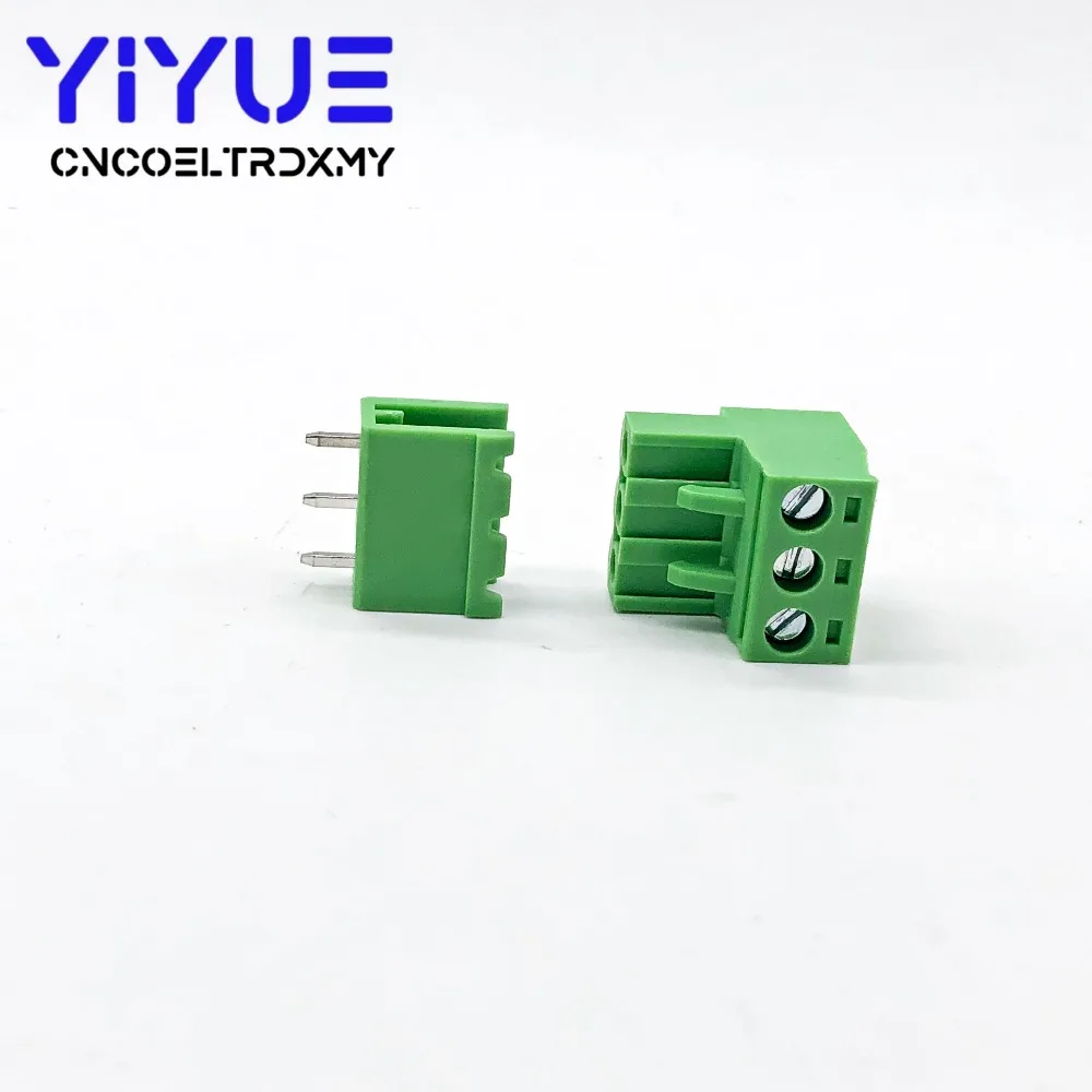 10 sets 5.08 3pin Terminal plug type 300V 10A 5.08mm pitch connector pcb screw terminal block