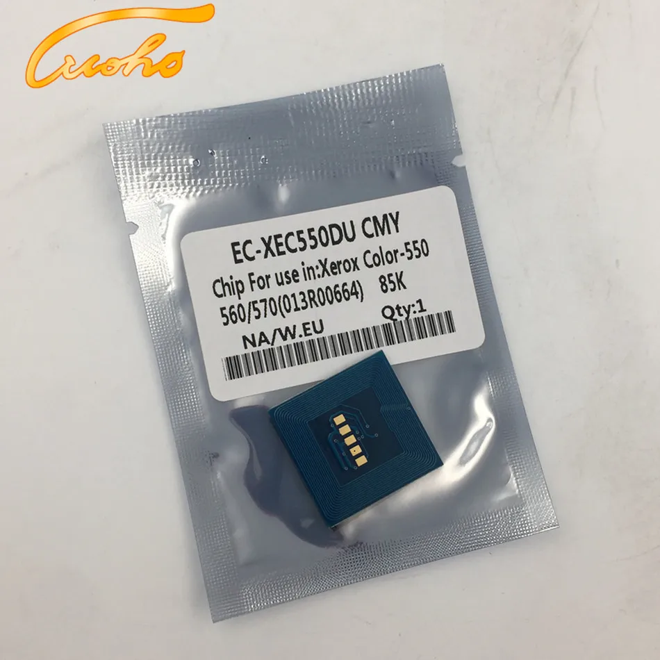 6 pcs 013R00664 chip for Xerox color 550 560 570  drum chip 013R00664 CMY for color drum unit life 85000 pages