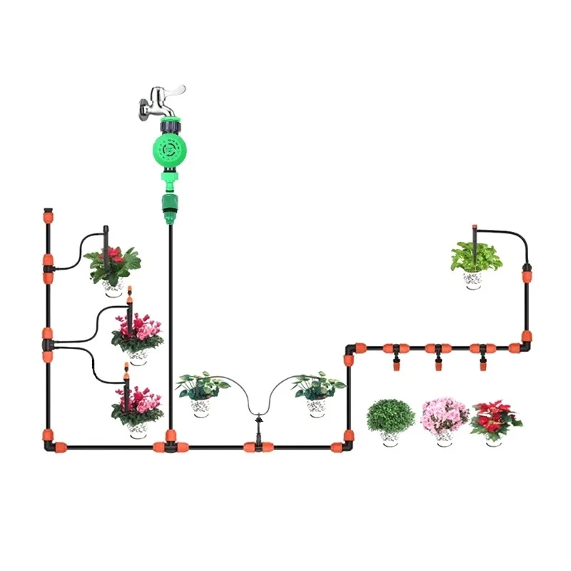 New Multi-function Automatic Watering Kit DIY Home Balcony Flower Garden Irrigation System Different Nozzles Spike Emitters