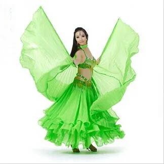 Free-shipping popular Imitated Silk Isis Wings for Belly Dance simulate silk material 10 colors available