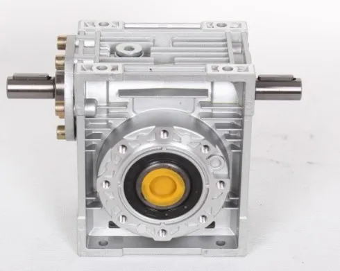 5: 1-100: 1 Gear Ratio 90 Degree Worm Gearbox Speed Reducer NRV075-VS double input shaft 24 mm