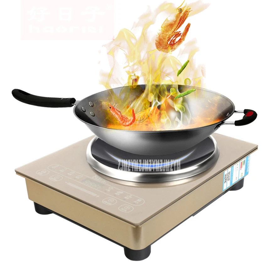 Cocina de Inducción cóncava doméstica HRZ288, 220V/50hz, 3000W, alta potencia, pantalla táctil, batería integrada, 26,5 cm