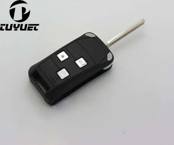 5PCS 3 Buttons FOB Car Key Blanks Case For Lexus Modified Flip Folding Remote Key Shell