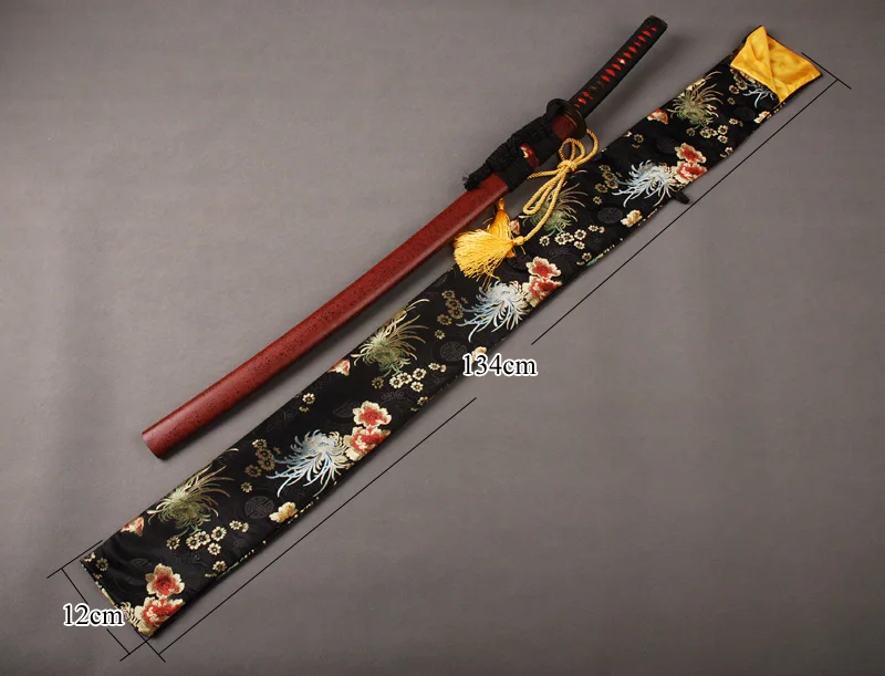 Beautiful and Exquisite Flower Pattern Silk Sword Bag for Japanese Samurai Sword Katana Fitting Nice and Elegant Patterns QD11