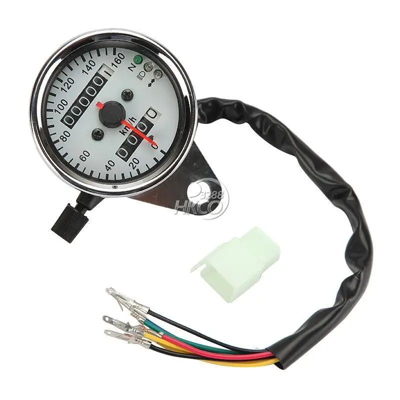 Universal Motorcycle Speedometer Odometer Dual with Indicators Backlit 0-160 KMH Meters Counter Moto Custom for CG125 GN125 ...