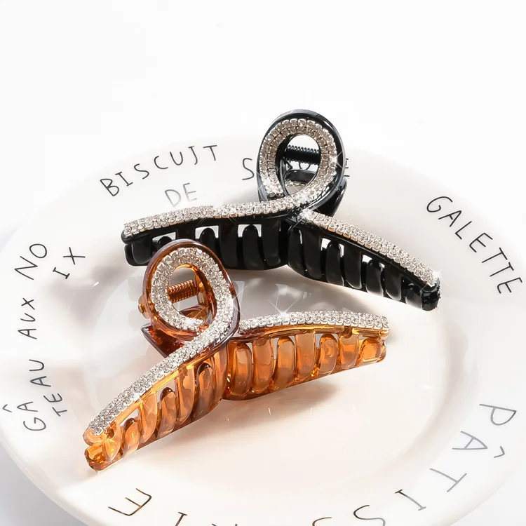 Picture: 1PCS New Rhinestone Hair Clips Crab Hair Claws for Girl Hairpins Barrettes Headwear Women Pearl Hair accesorios para el cabello