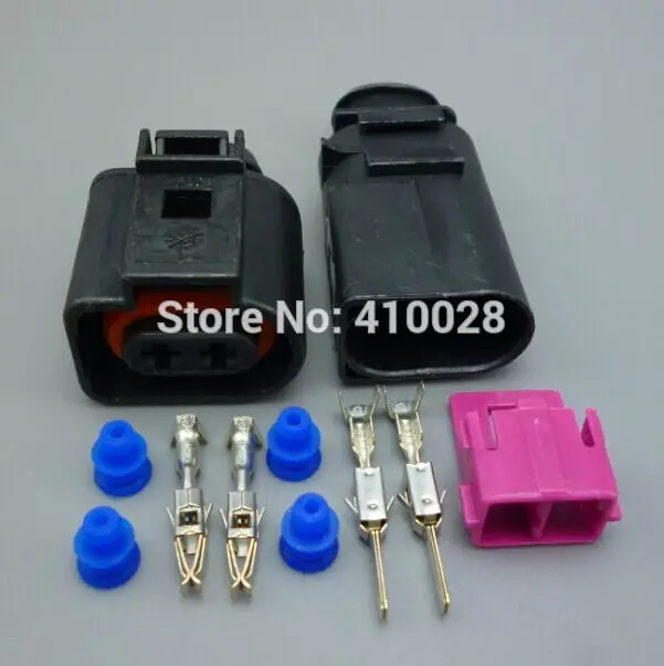 shhworldsea 5/30/100set 3.5mm male female Wiper Pump Pigtail Wiring Plug Connector 8B0 973 822 1J0973722 For VW Jetta Golf GTI