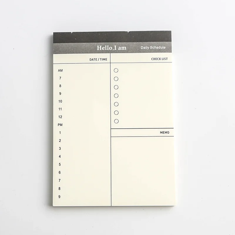 Creative Daily Schedule Memo pad To Do List Time Sticky note Schedule planner stickers Office School Supplies Korean Stationery