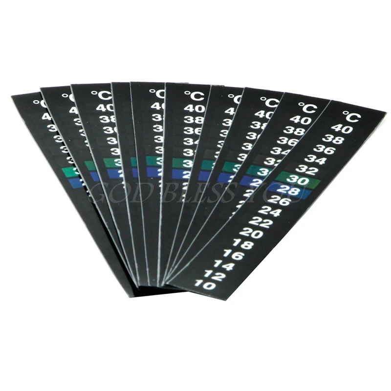 10PCS Stick-On  Aquarium Fish Tank Thermometer Temperature Sticker Drop Shipping