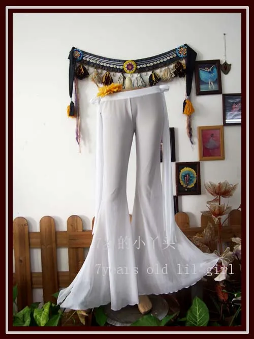 Belly dance pants Transparent thin Tribal Belly Dance flare Pants with tape CA36-44