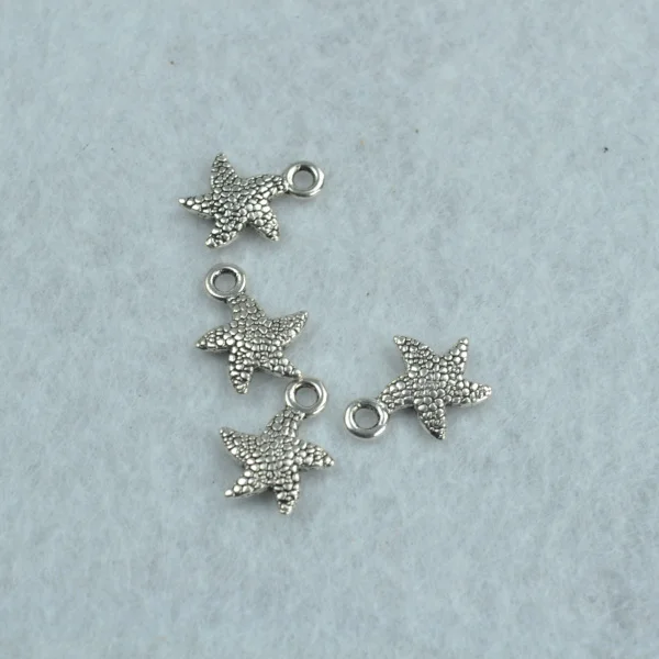 30pcs Vintage tibetan silver charms metal starfish pendants fit diy necklace bracelet charms for Jewelry making D791