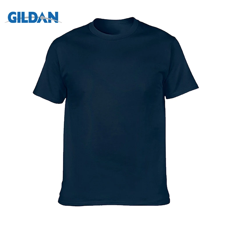 GILDAN Brand Blank T-Shirt Men Short Sleeve Tshirts Solid 100% Cotton Homme Tee Shirt 3XL Summer Men Clothings Plus Size XS-5XL