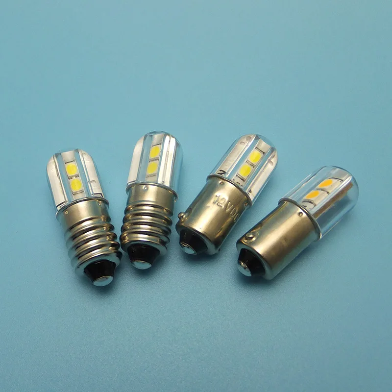 100PCS 6V t4w ba9s e10 LED Bulb LIndicator Light H21W BAY9S 12V SMD 48V 24V to 60V Wholesale