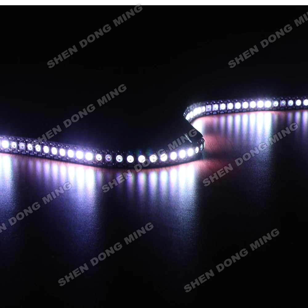 white/black PCB WS2812 led pixel strip changeable color RGB digital led strip DC5V flexible led 50M 144led/m 144IC/m built-in IC