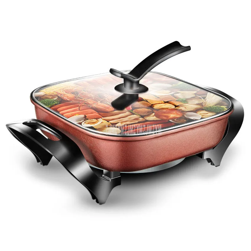 

5L 1450W Multifunctional Electric Hotpot Cooker Non-Stick Coating Frying Pan Temperature Control Stir-fry Hot Pot Multi Cooker