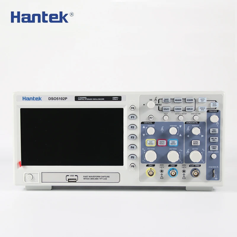 Digital Oscilloscope Hantek DSO5102P Portable 100MHz 2Channels 1GSa/s Record Length 40K USB Osciloscopio Handheld Oscilloscopes