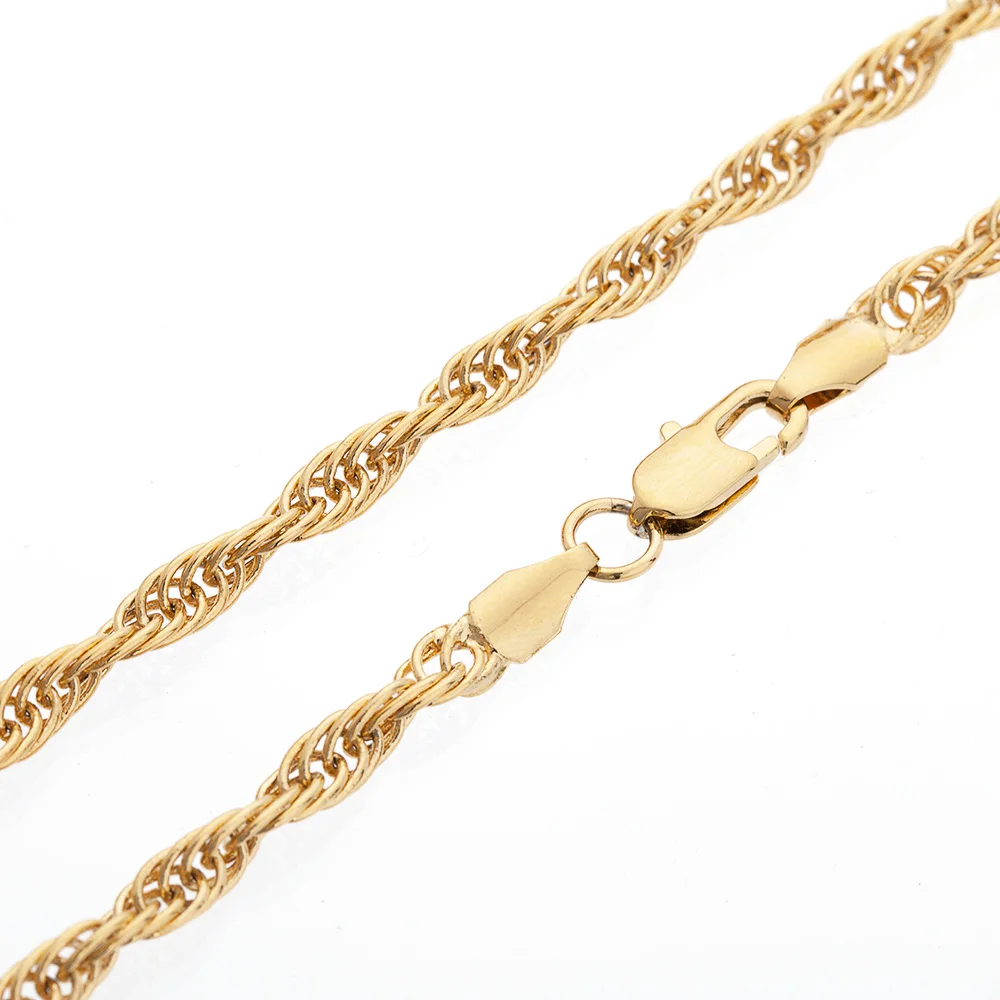 Classic twisted water chain gold twisted models women chain  gold GP filled chains girls necklace & Pendants image 4