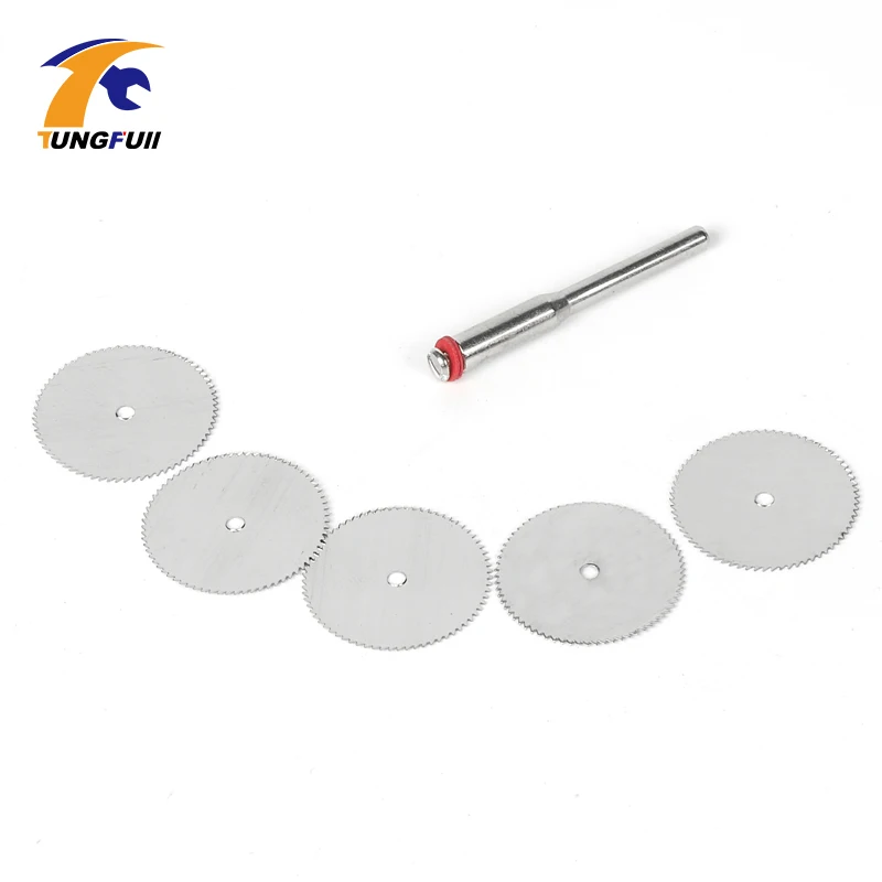 TUNGFULL Dremel อุปกรณ์เสริม15Pc 22Mm ใบเลื่อยวงเดือน1Pcs 3Mm Shank เครื่องตัดไม้ Dremel อุปกรณ์เสริมสำหรับเครื่องมือโรตารี่