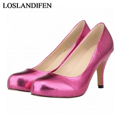 Brand Design Pumps 2020 Sexy Women Pumps Round Toe High Heels Shoes Fashion Thin Heels Shoes Woman NLK-A0176