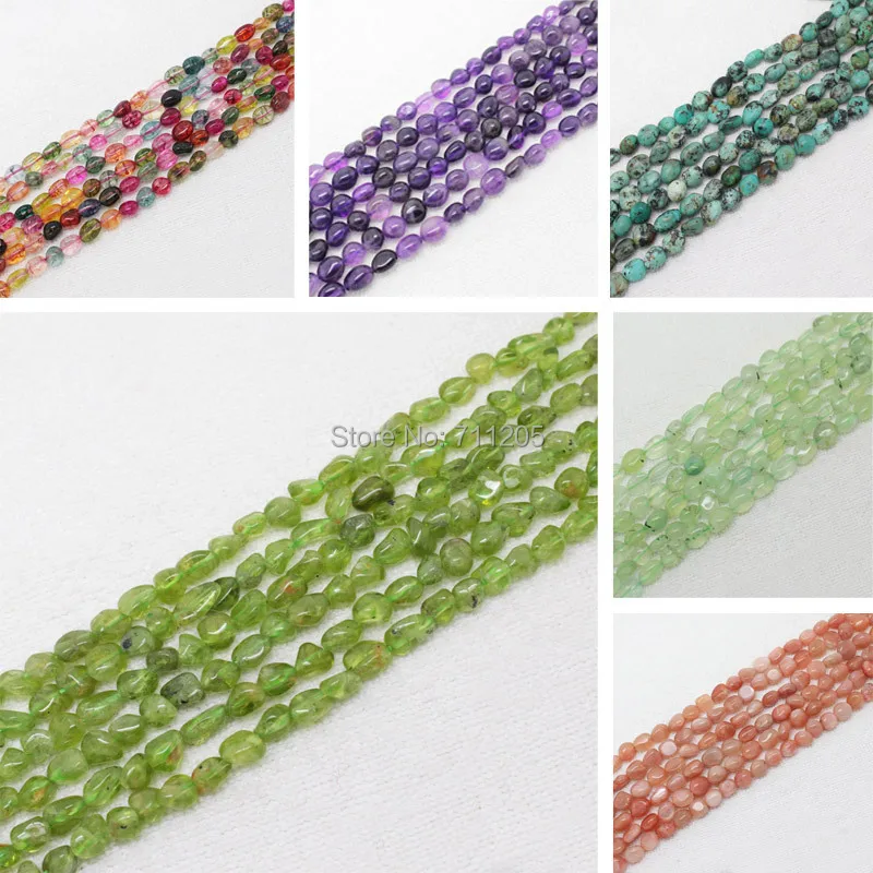 5-8mm Natural Stone Freeform Loose Beads 15