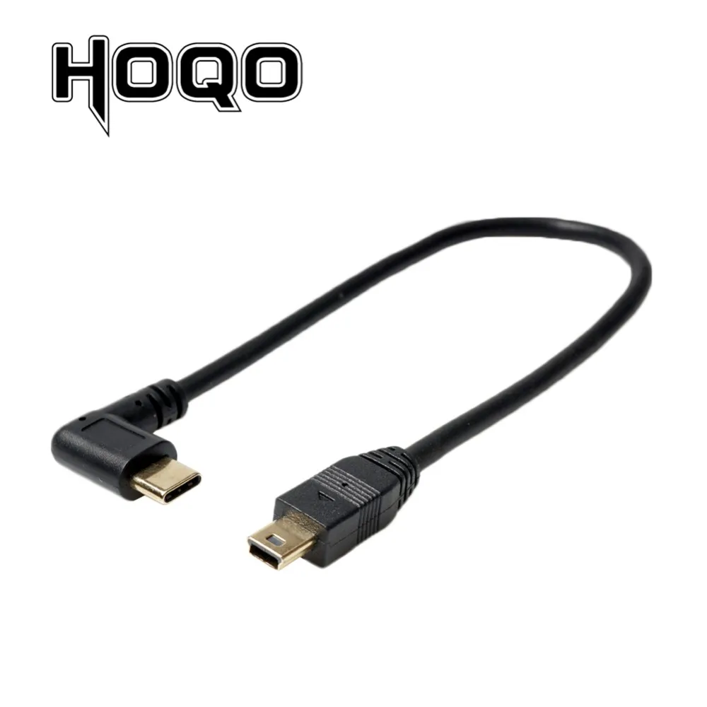 Angled 90 degree USB C Micro B Mini USB 5Pin Male to USB 3.1 Type C Elbow Micro USB 2.0 OTG Data Adapter Cable