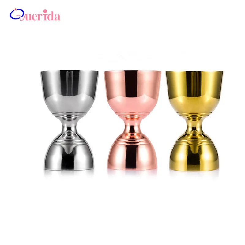 

30/60ml 304 Stainless Steel oz Measuring Cup Cocktail Jigger Plating 3 Color Measurement Anti-Fall Wine Bar Accessories