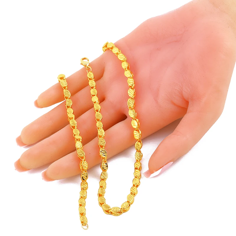 Ethlyn Handmade New Ethiopian THICK Necklace Gold Color  Africa Eritrea  Chain Dubai/Arab N034