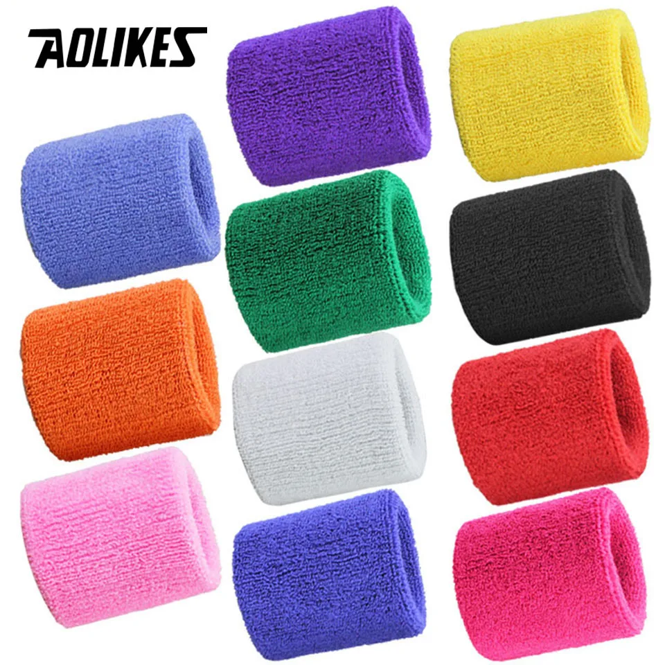 AOLIKES 1PCS New Wrist Sweatband Tennis Sport Wristband Volleyball Wrist Brace Support Sweat Band Towel Bracelet Protector