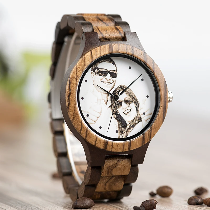 BOBO BIRD Men\'s Quartz Watches 2020 Ladies Couple Wristwatch Man Custom Women Watch Gift Male Tiempieces Wood Clock UV-C/D30