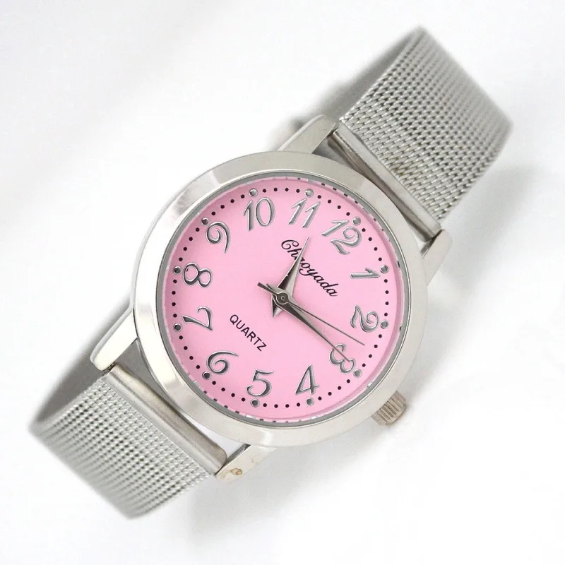 5ชิ้น/ล็อต,ขายส่งผู้หญิงสาวสแตนเลสดูหรูหราควอตซ์ดูสบายๆนาฬิกากีฬานาฬิกาข้อมือRelógio Masculino U66M