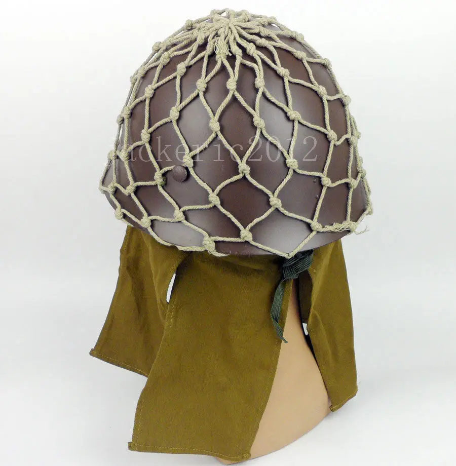 WWII WW2 JAPANESE ARMY HELMET WITH HELMET COVER CAMOUFLAGE NET CAP HAT SET