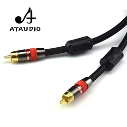 ATAUDIO 4N OFC 75ohm Hifi cyfrowy koncentryczny Audio wideo kabel rca Hi-end rca do rca męski Subwoofer kabel Audio 1m 2m