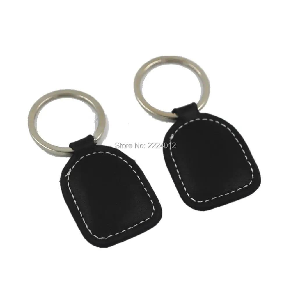 125Khz T5577 T5557 T5567 Rewritable Leather rfid Key Ring Tag Keychains rfid Keyfob for Copy Duplicate Door Access ID Card