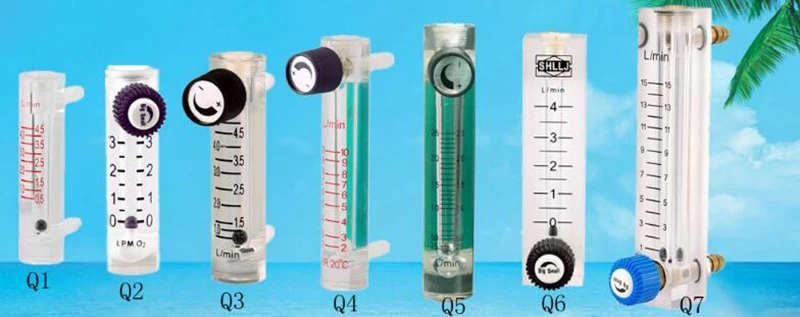 PMMA PMMA Oxygen Conectrator 8mm I/D Pipe Gas Flowmeter Air Flow Meter Rotameter LZQ LZQ-1 LZQ-2  LZQ-3 LZQ-6