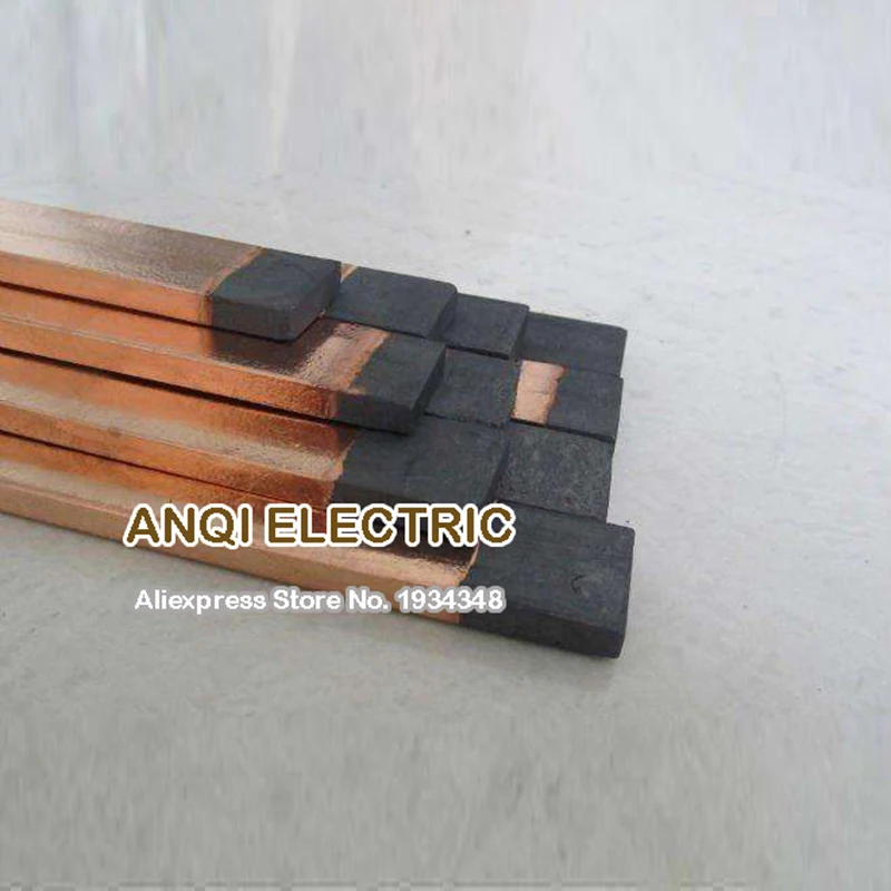 10pc DC Copper Coated Flat shape Gouging Carbon Electrode Rods