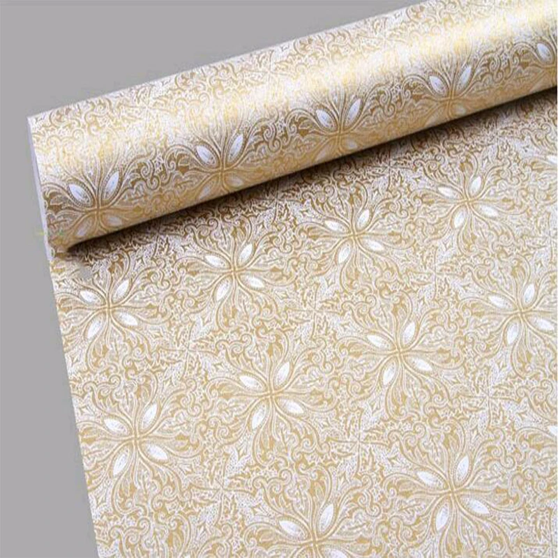 PVC Self Adhesive 10M Decorative Film Wall Paper Furniture Renovation Wall Stickers Kitchen Cabinet Waterproof Wallpaper