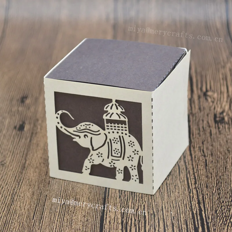 

custom elephant chocolate box Indian wedding gift box
