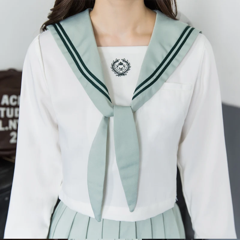 Conjunto de uniforme escolar para estudiantes, traje de marinero, traje de mesa, uniforme escolar japonés, manga larga de otoño para niña