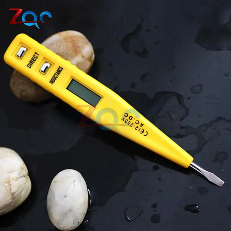 New Non-Contact LCD Electric AC/DC Voltage Alert Detector Tester Sensor Test Pen Red Black Yellow