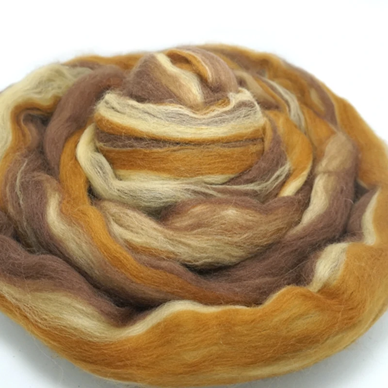 Extra Fine colour mixture Merino Wool roving fiber blended wool 50G Perfect in Wet and needle Felting  Y17