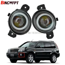 2PCS Car Styling Angel eye+ LED Fog Lights For Nissan X-Trail T30 2004 2005 2006 Left Right Front Bumper Fog Lamps