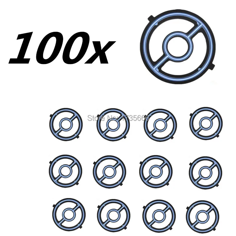 100PCS Engine Oil Cooler Seal Gasket For Ford Escape Focus Fusion Ranger Transit For MAZDA 3 5 6 Speed Tribute CX-7 CX-9 CX-5