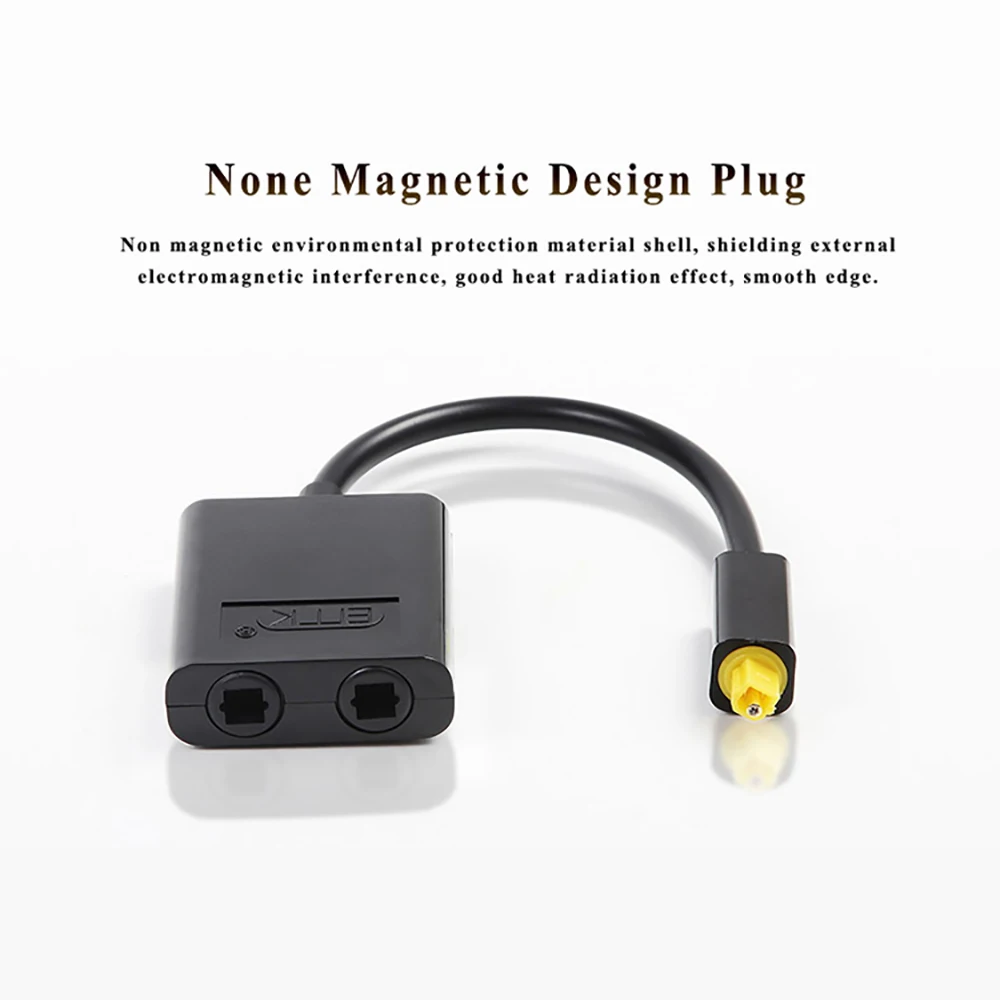 EMK SPDIF/Toslink Cable divisor Toslink de Audio óptico Digital, adaptador divisor óptico SPDIF