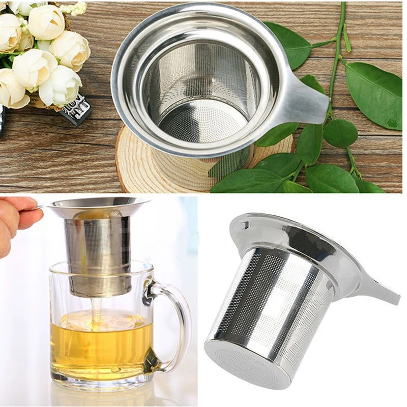 

Hot Sale Tea Mesh Infuser Reusable Tea Strainer Teapot Stainless Steel Loose Tea Leaf Spice Filter Drinkware Kitchen Accessories